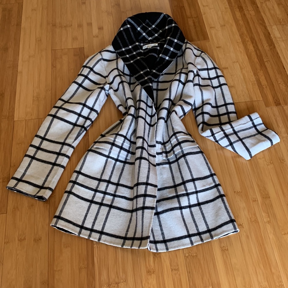🖤Plaid double face wool reversible 2-in-1 coat FIRM📍EXTRA PICS📍 - Picture 6 of 16